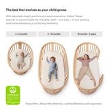 Stokke Sleepi Bed V3, Natural - Suitable for Ages 0-5 Years Old - Adjustable, Stylish & Flexible - Sturdy Beech Wood Frame