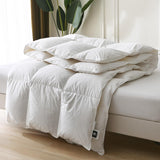 King Size Down Comforter - All Season Down Comforter with Filling Down and Feather and 100% Cotton Cover -