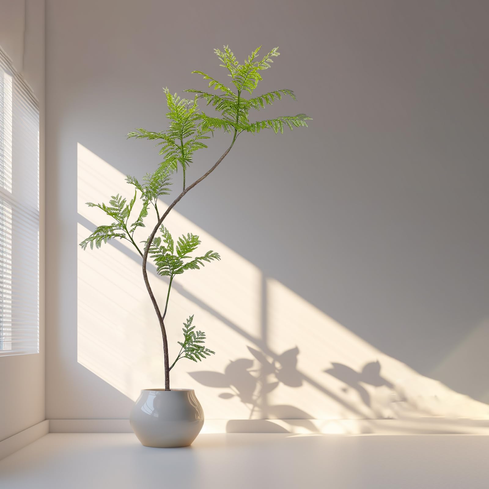 Artificial Jacaranda mimosifolia Tree, 86in Tall Fake Plants Artificial Umbrella