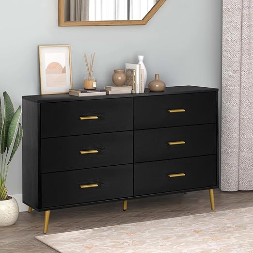 Wood Dresser for Bedroom,Wood Mid Century Modern Chests