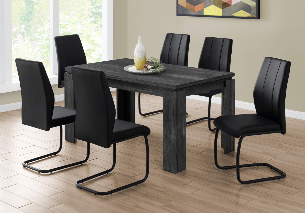 36"X 60" / BLACK RECLAIMED WOOD-LOOK Dining Table