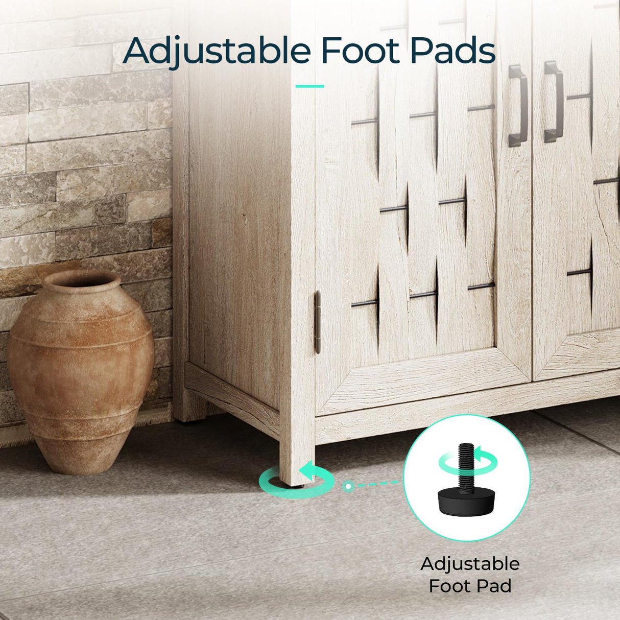 Farmhouse Bookcases with Doors, Floor Standing 5-Shelf Display Storage Shelves