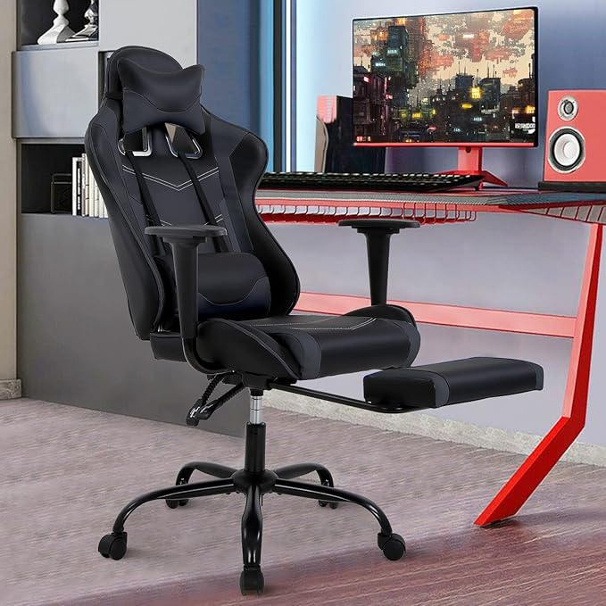 PC Gaming Chair Computer Chair Office Gaming Chairs for Adults, Gamer Chair Racer