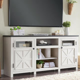 TV Stand for 65/75 Inch TV, Farmhouse Entertainment Center with 9 Storage Cabinets,