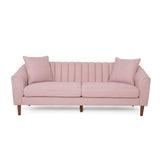 Ansonia Sofas, Charcoal + Dark Walnut