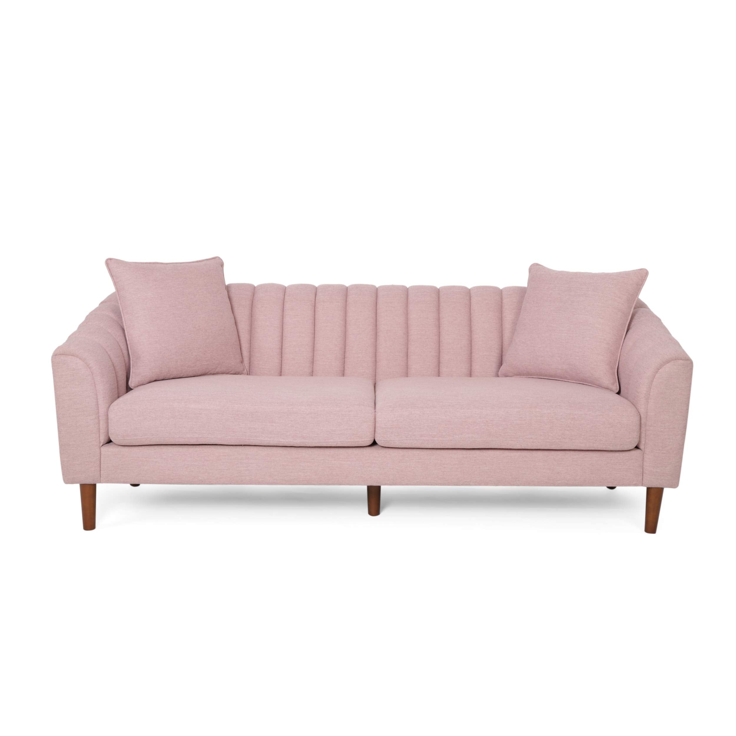 Ansonia Sofas, Charcoal + Dark Walnut