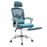 Ergonomic High-Back Mesh Office Chair with Footrest - Blue