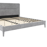 by Cosmopolitan Westerleigh Upholstered Platform Bed with Minimalist Tufted Headboard