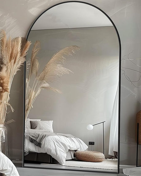 Full Length Mirror, 68"x26" Floor Mirror, Arched Full Body Mirror with Stand Large Floor