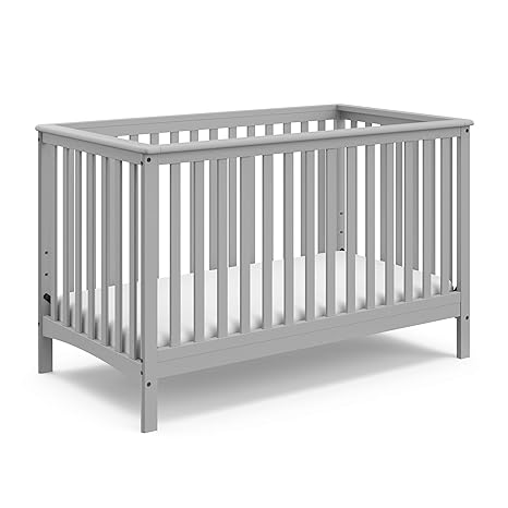 Hillcrest 4-in-1 Convertible Crib (Black) - Converts to Daybed, Toddler Bed