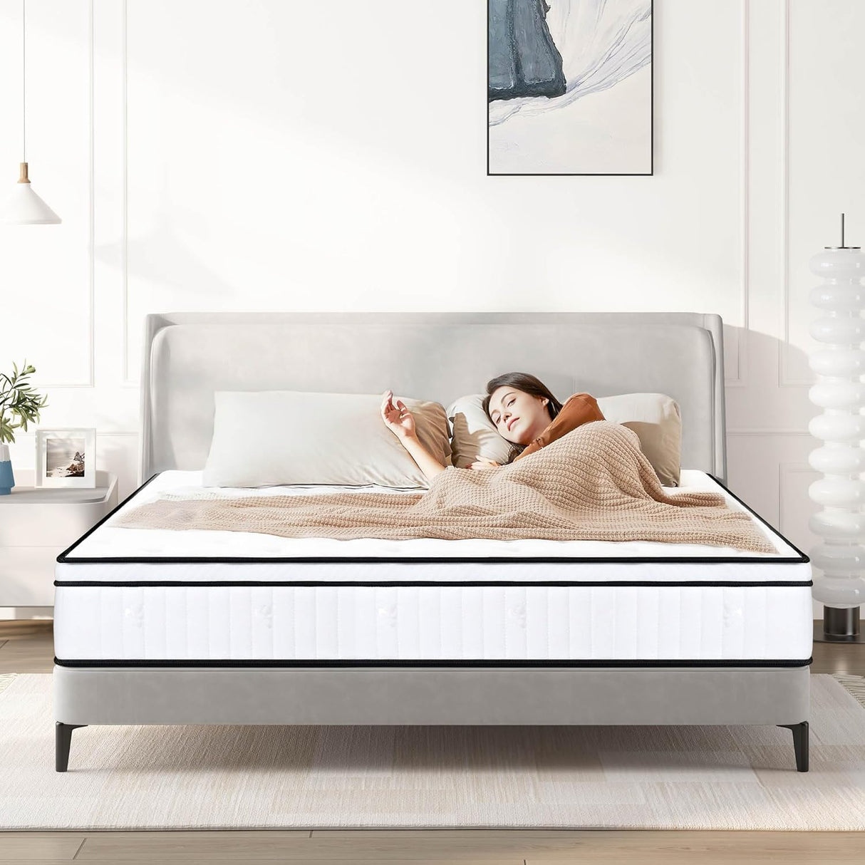 Queen Mattress,12 Inch Queen Size Mattress,Hybrid Mattress Queen In a Box,