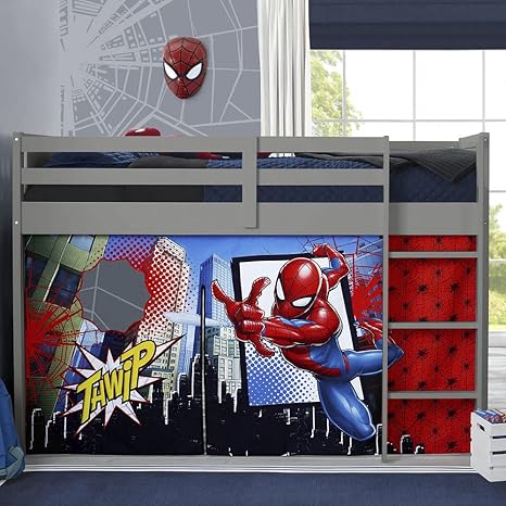 Batman Loft Bed Tent - Curtain Set for Low Twin Loft Bed