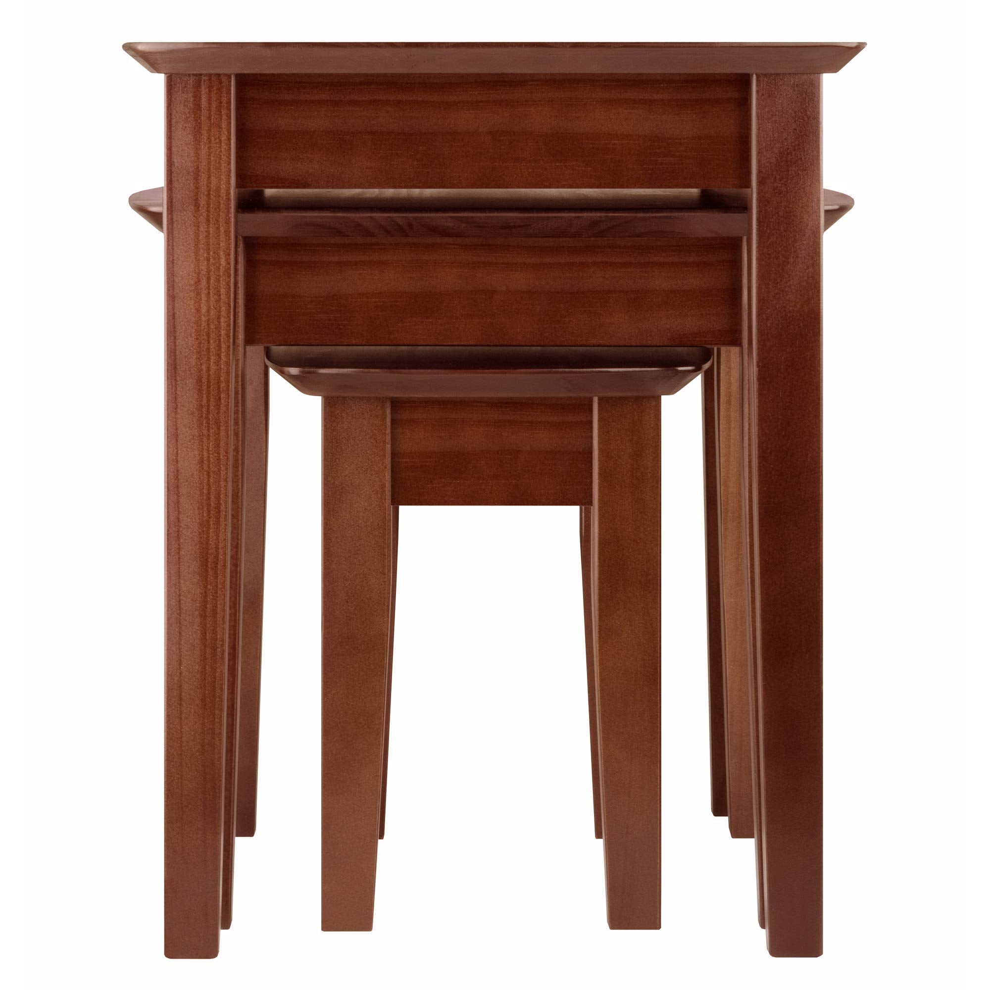Nesting Tables, 21.9"H, 17.9"H, 14"H, Walnut