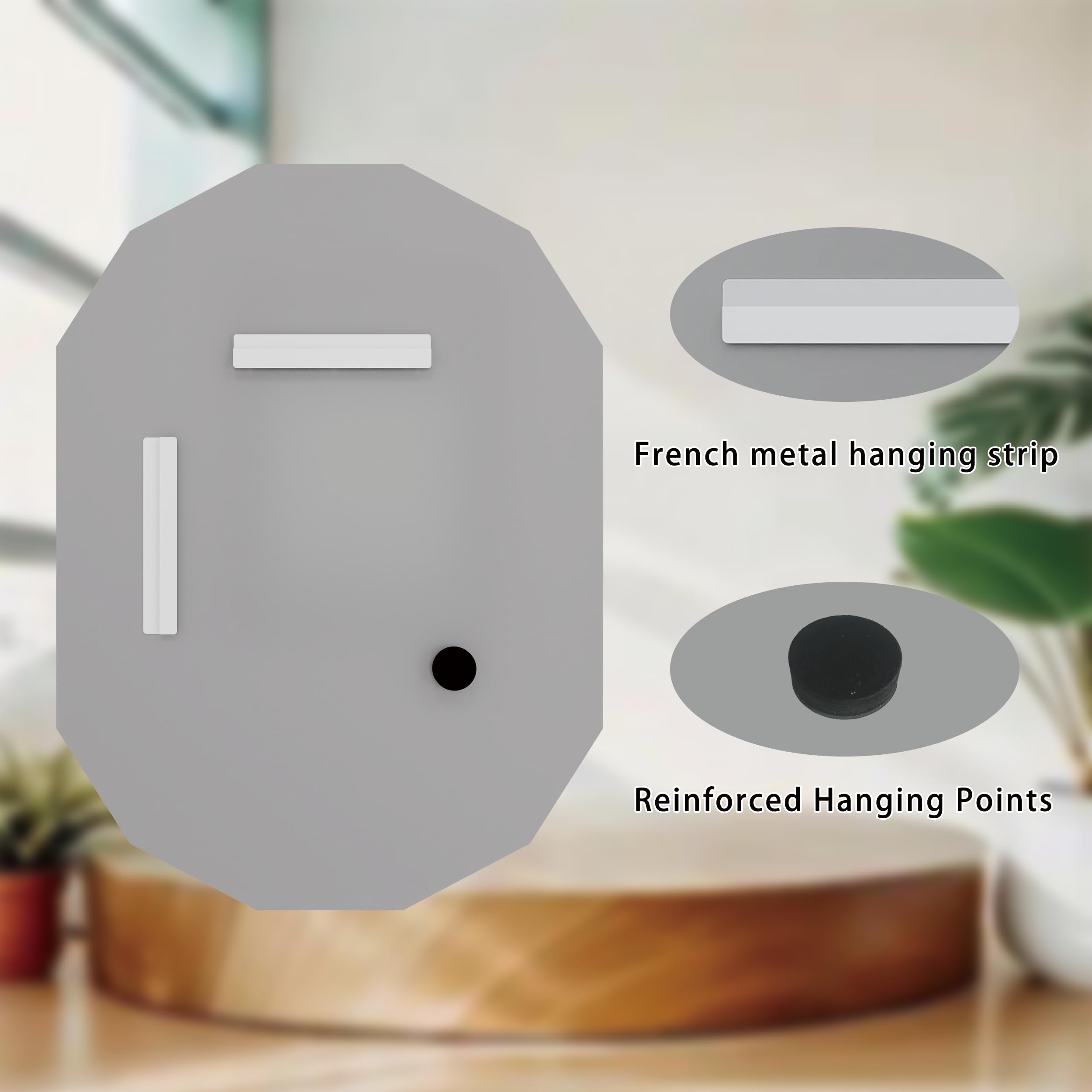 22x30 Inch Beveled Bathroom Mirror - Frameless Wall Mirror