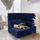 modular Kids Play Couch, Toddler Couch for Playroom, Navy