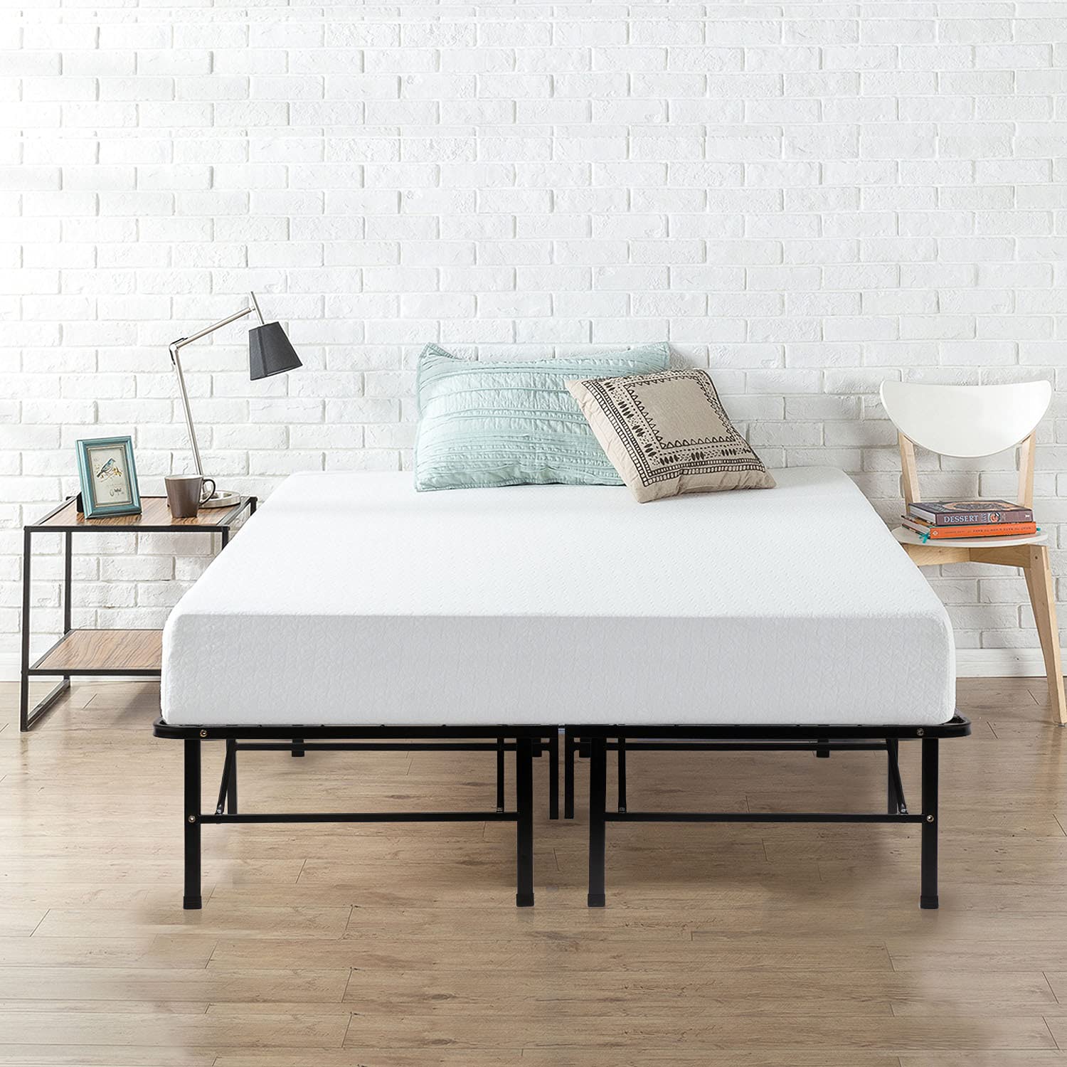 14" Metal Platform Bed Frame with Tool-Free Assembly,No Box Spring Needed