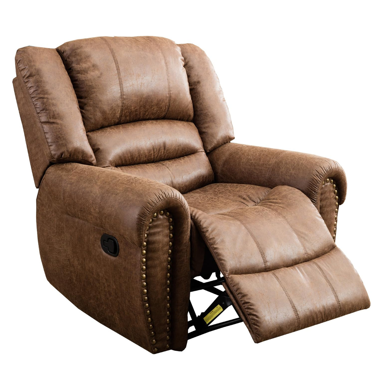 Leather Recliner Chair, Classic Breathable Manual Recliner Chair l