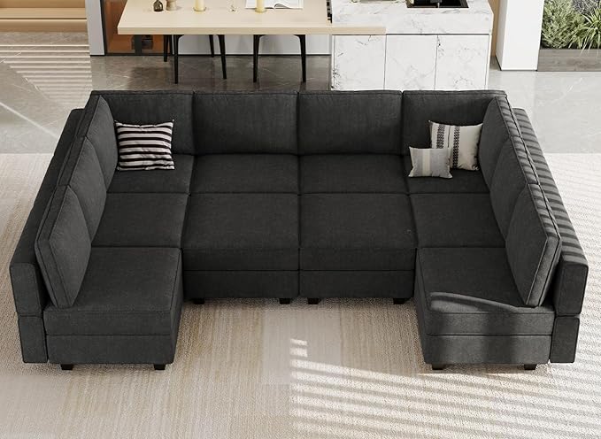 Modular Sleeper Sectional Sofa Couch Oversized U Shaped Sofa with Storage Convertible