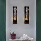 Wall Sconce 14.4 x 3.5 Inch, with Tea Light Candle Holder Antique Bronze Style Metal Wall