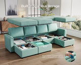 odular Sectional Sofa, Convertible U Shaped Sofa Couch with Storage