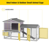 Chicken Coop for 2 Chickens, Wooden Duck House Outdoor Hen House Poultry Quail