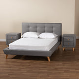 Jonesy Bedroom Set, Full, Grey/Oak Brown