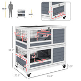 Rabbit Hutch Indoor Outdoor Bunny Cage with Wire-Netting,Large Guinea