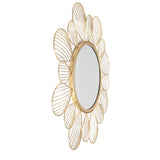 Adrina Gold Floral Petal Mirror, metallic