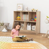 Toy Storage Organizer with Bookcase, 5-Cubby Children Bookshelf Toy Storage Cabinet