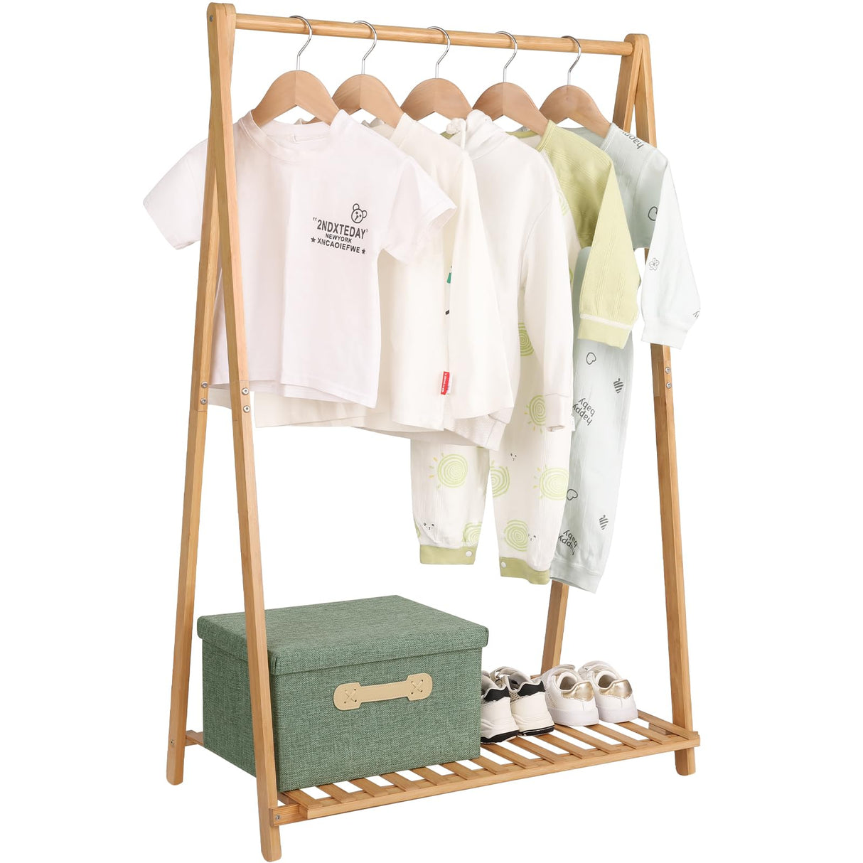 Small Clothes Rack Kids Dress Up Storage for Playroom, Toddlers Bedroom