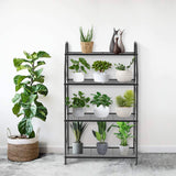 Plant Stand, 4 Tier Plant Shelf for Indoor Outdoor, Heavy Duty Metal Tall Plant