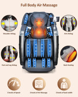 Massage Chair Full Body, Zero Gravity SL-Track Shiatsu Massage Chair