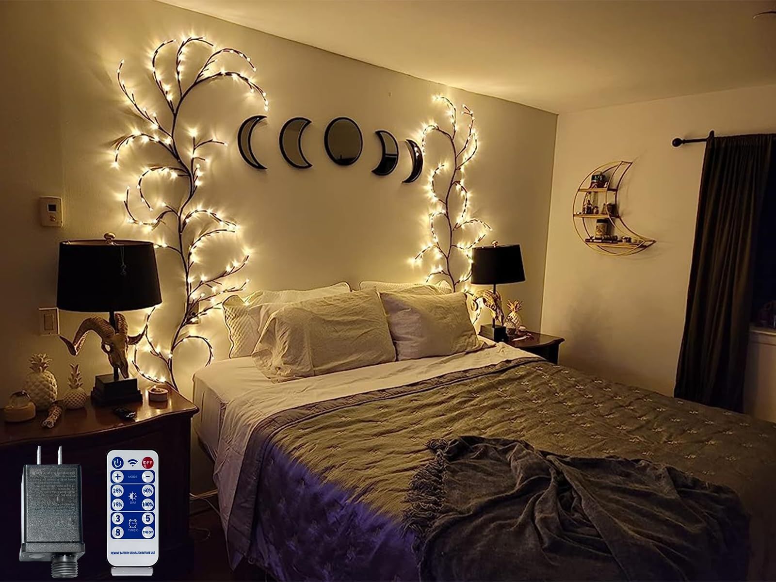 2PCS Enchanted Willow Vine Light for Home Decor,Flexible DIY Lighted Branches