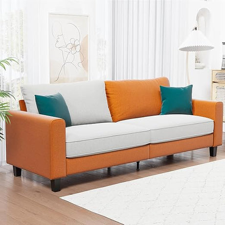 65.35" Accent Sofa, Convertible Futon Sofa Bed with Metal Feet