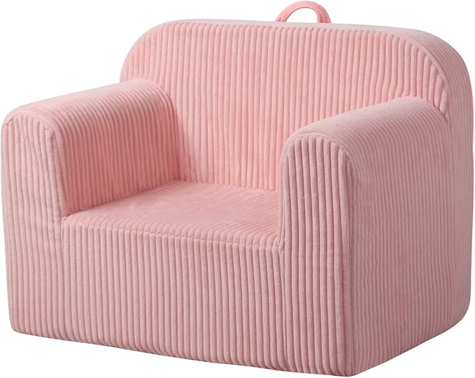 Foam Kids Sofa, Comfy Toddler Couch,Soft Toddler Armchair for Boys and Girls (Beige)