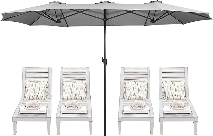 13FT Outdoor Umbrella for Patio, Double sided Pool Umbrellas