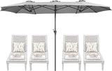 13FT Outdoor Umbrella for Patio, Double sided Pool Umbrellas