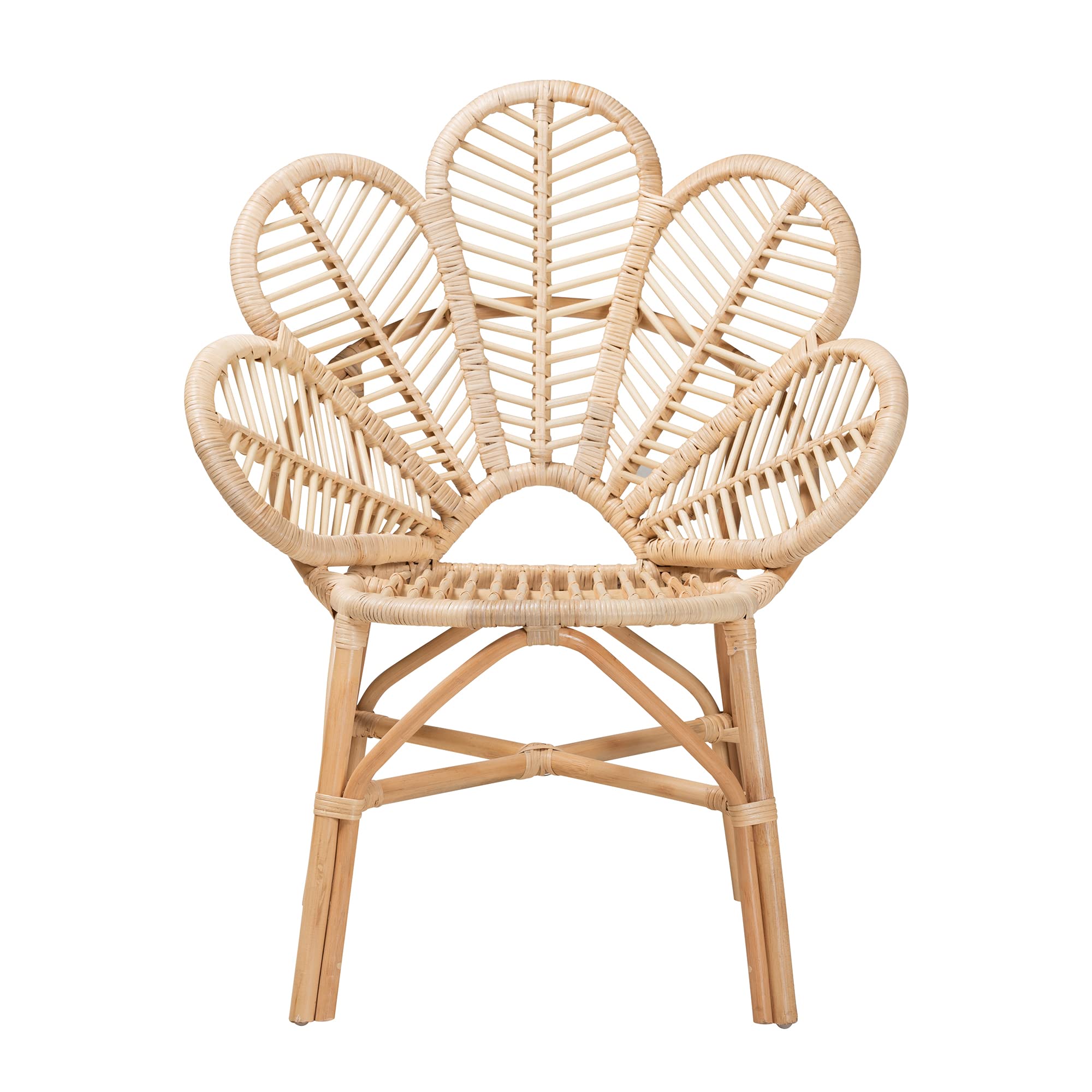 Bianca Natural Rattan Flower Chair, Large