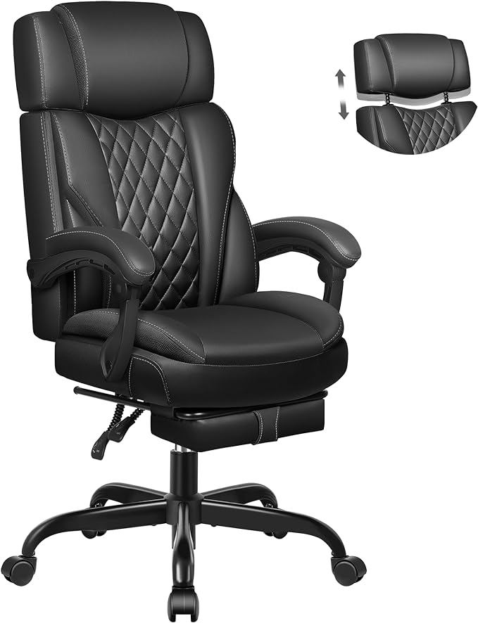 Executive Leather Office Chair, Big and Tall Office Chair