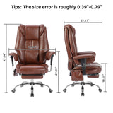 Big and Tall Office Chair 400LBS Weight Capacity, PU Leather High Back Ergonomic Office