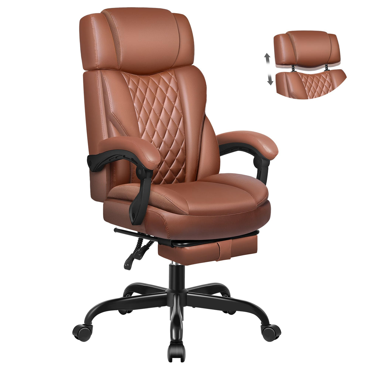 Executive Leather Office Chair, Big and Tall Office Chair