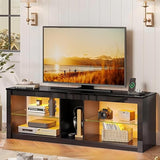 LED TV Stand for 55-65 Inch TVs with Power Outlets