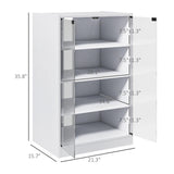 Media Cabinet, 4-Tier Stereo Cabinet, Modern Audio Video Media Stand