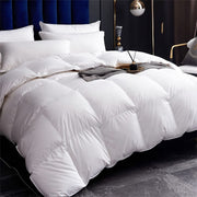 Luxury Organic Down Feather Comforter King Size, All-Season Duvet Insert