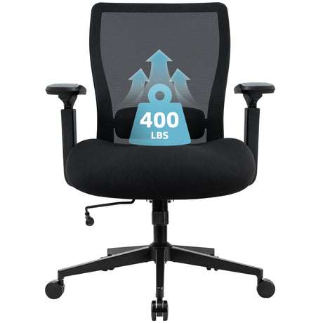 Big and Tall Office Chair 400lbs Heavy Duty Computer Chair, Wide Seat Desk Chair