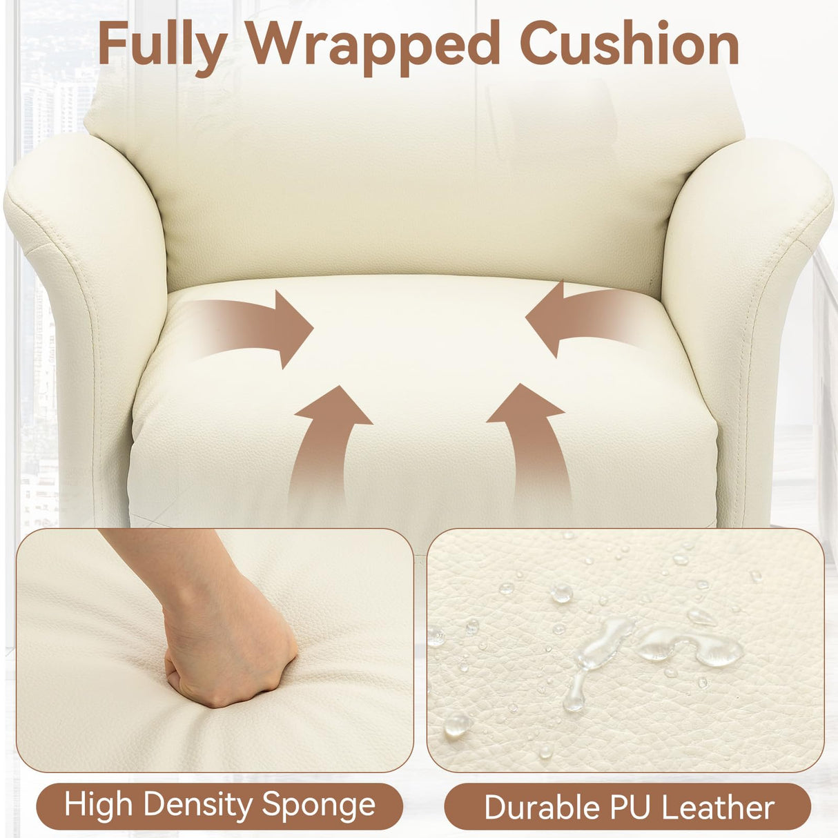 Electric Executive Office Chair with Footrest - Ergonomic Recliner