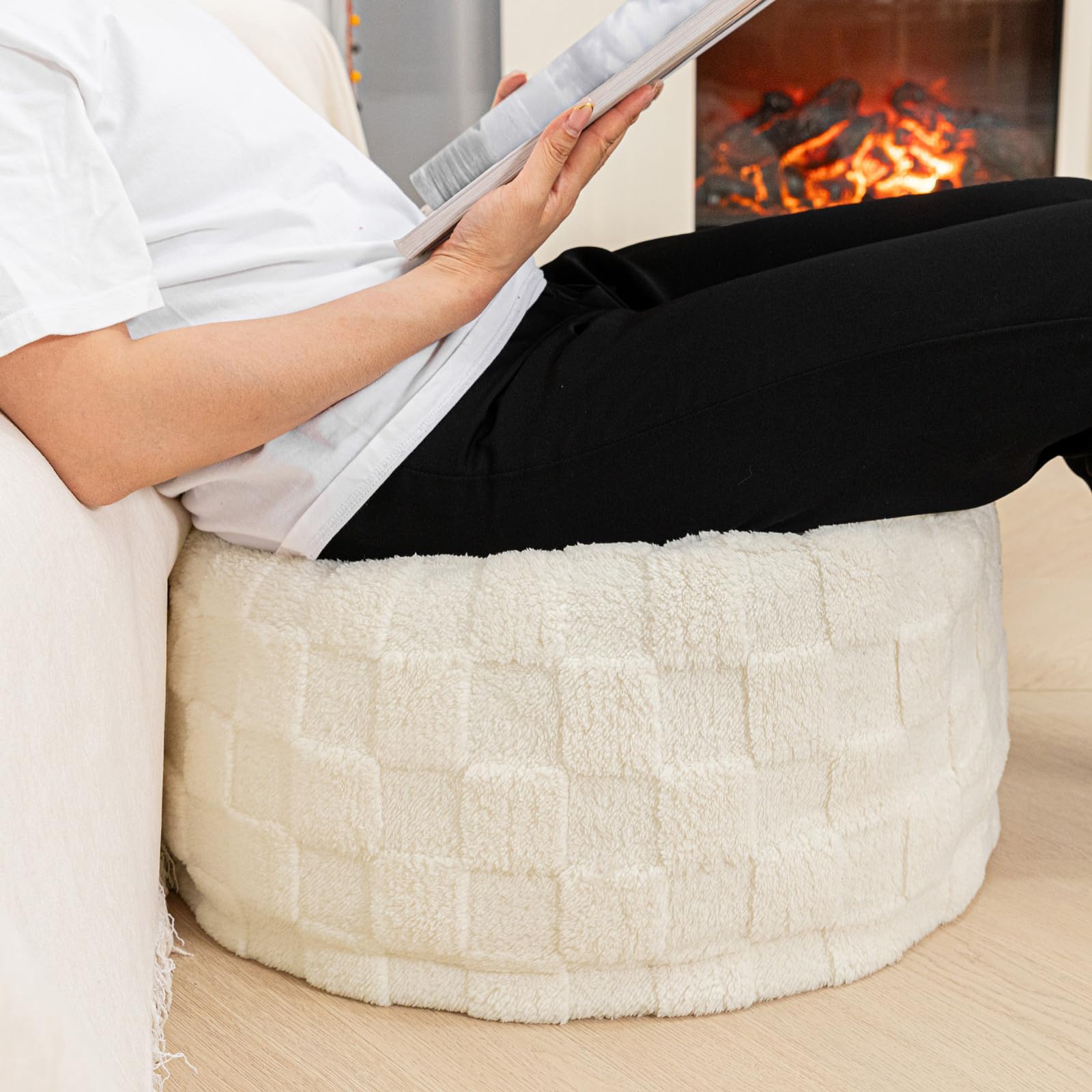 Ottoman Boho Poof Home Decor Floor Pouffe Ottoman Foot Rest