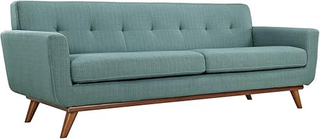 Engage Mid-Century Modern Upholstered Fabric Sofa in Expectation Gray