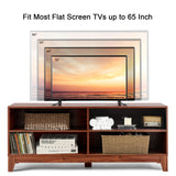 Wood TV Stand for TVs to 55, 65 Inch Flat Screen, Home Living Room Storage Console,