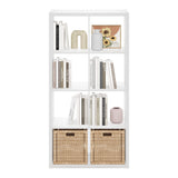 Cubicle Open Back Decorative Cube Storage Organizer, 8-Cube, White